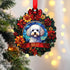 Bichon Frise Wreath Christmas Decoration